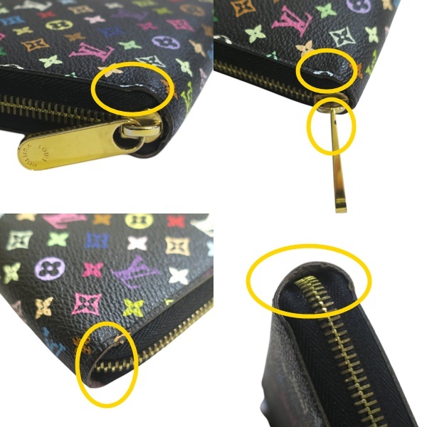 LOUIS VUITTON ルイヴィトン M60275 舊型 ジッピーウォレット ヴィオレ モノグラム?マルチカラー 長財布 中古品 used AB