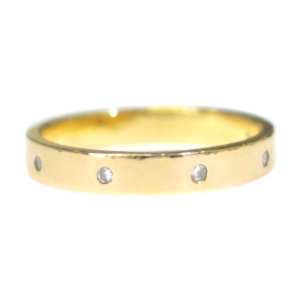 STAR JEWELRY スタージュエリー K18PG 4Pダイヤ デザイン リング 指輪 約13号 約3.4g【送料無料】中古品 used AB_画像2