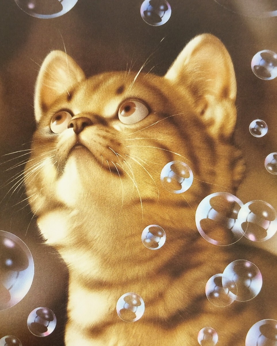 即決 新品 村松誠 ノベルティ 絵葉書 アメショ 猫 ネコ ねこ 非売品 ポストカード 愛猫家 ビッグコミックオリジナル しゃぼん玉 シャボン玉_画像1