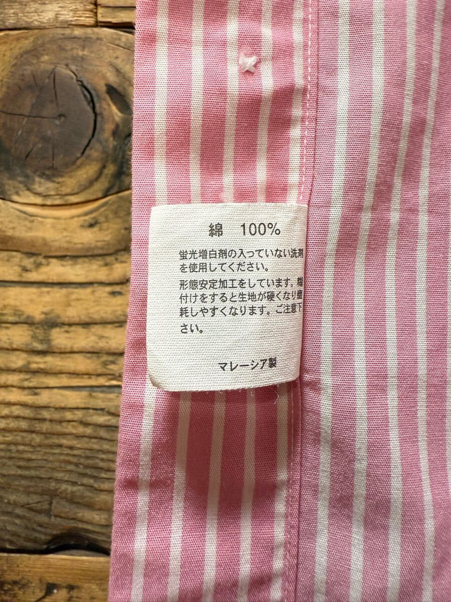 BROOKS BROTHERS　ストライプ ボタンダウン 半袖シャツ　Sサイズ (大きめ)　ピンク×ホワイト　/ ブルックスブラザーズ Stripe BD ビジネス