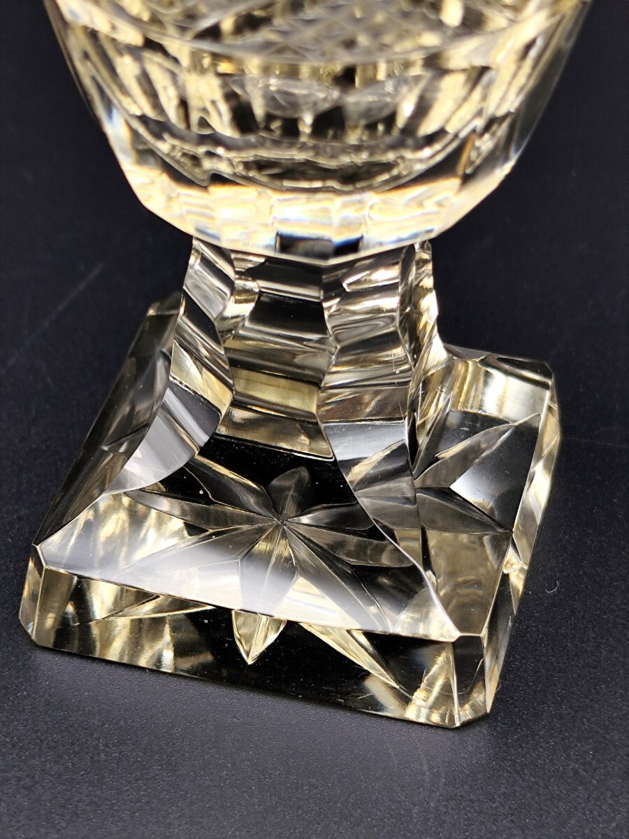 超希少品☆復刻薩摩切子 脚付杯 サントリー美術館(切子、江戸切子、薩摩切子) 超希少品☆復刻薩摩切子 ペア脚付杯 サントリー美術館(切子