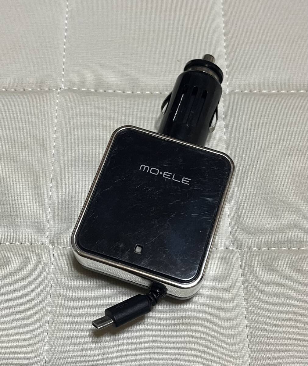 【USBタイプB・リール式充電器】コード73cm_画像1