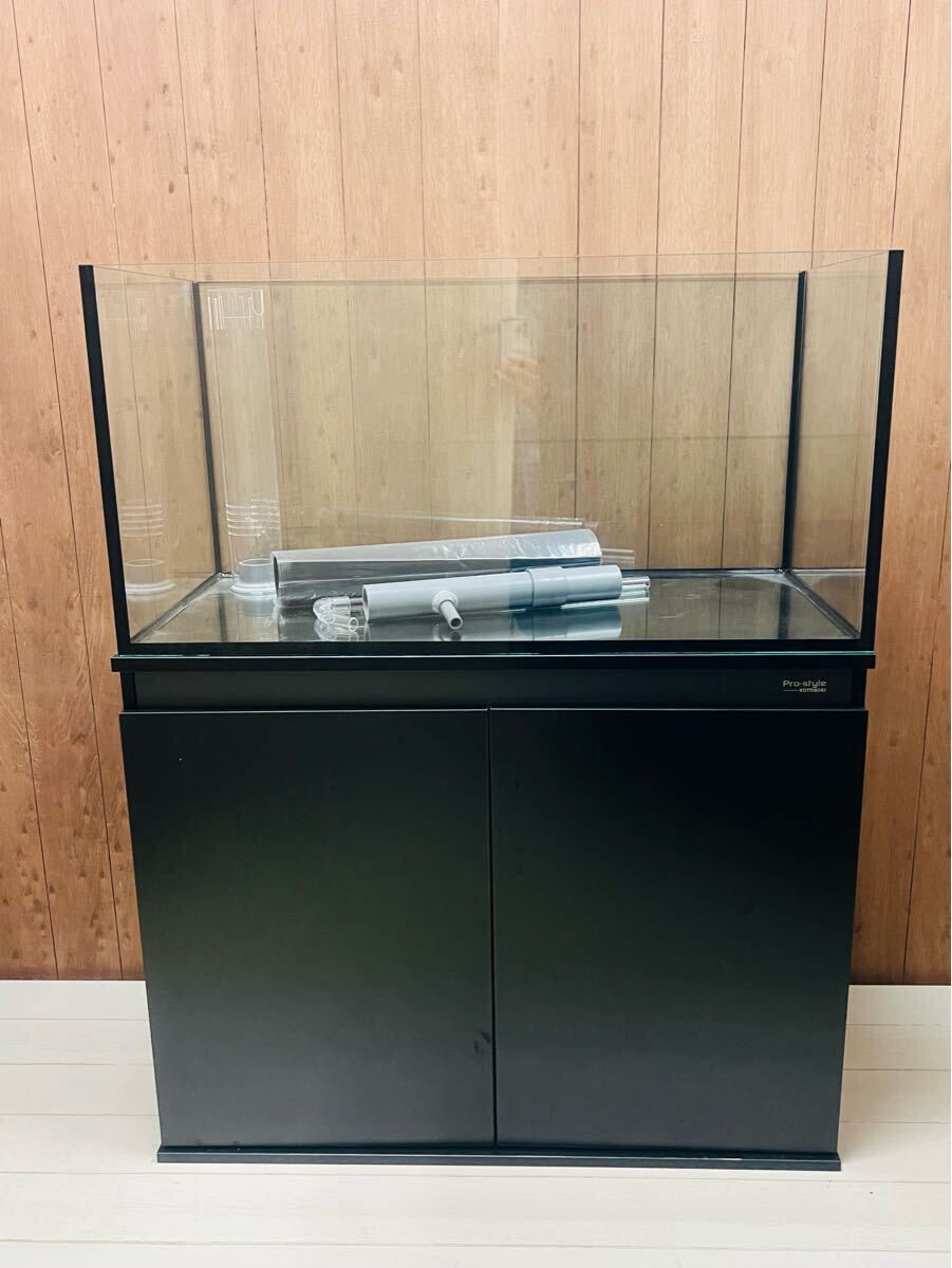 900×450×450㎜　オーバーフローセット(水槽?プロスタイルキャビ?濾過槽)　ブラックシリコン　未使用品 