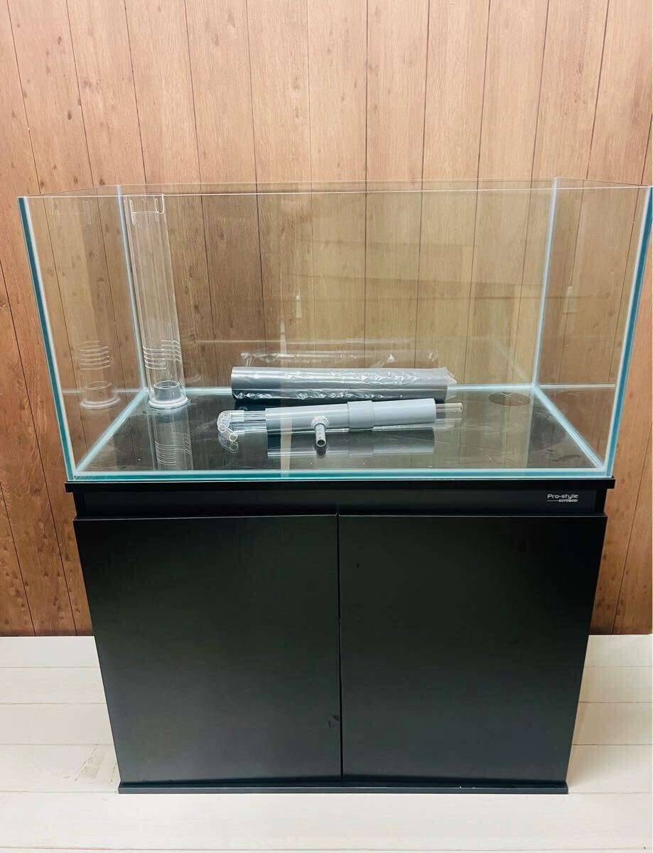 1セット限定　900×450×450㎜　オーバーフローセット(水槽?プロスタイルキャビ?濾過槽)　クリアシリコン　未使用品 