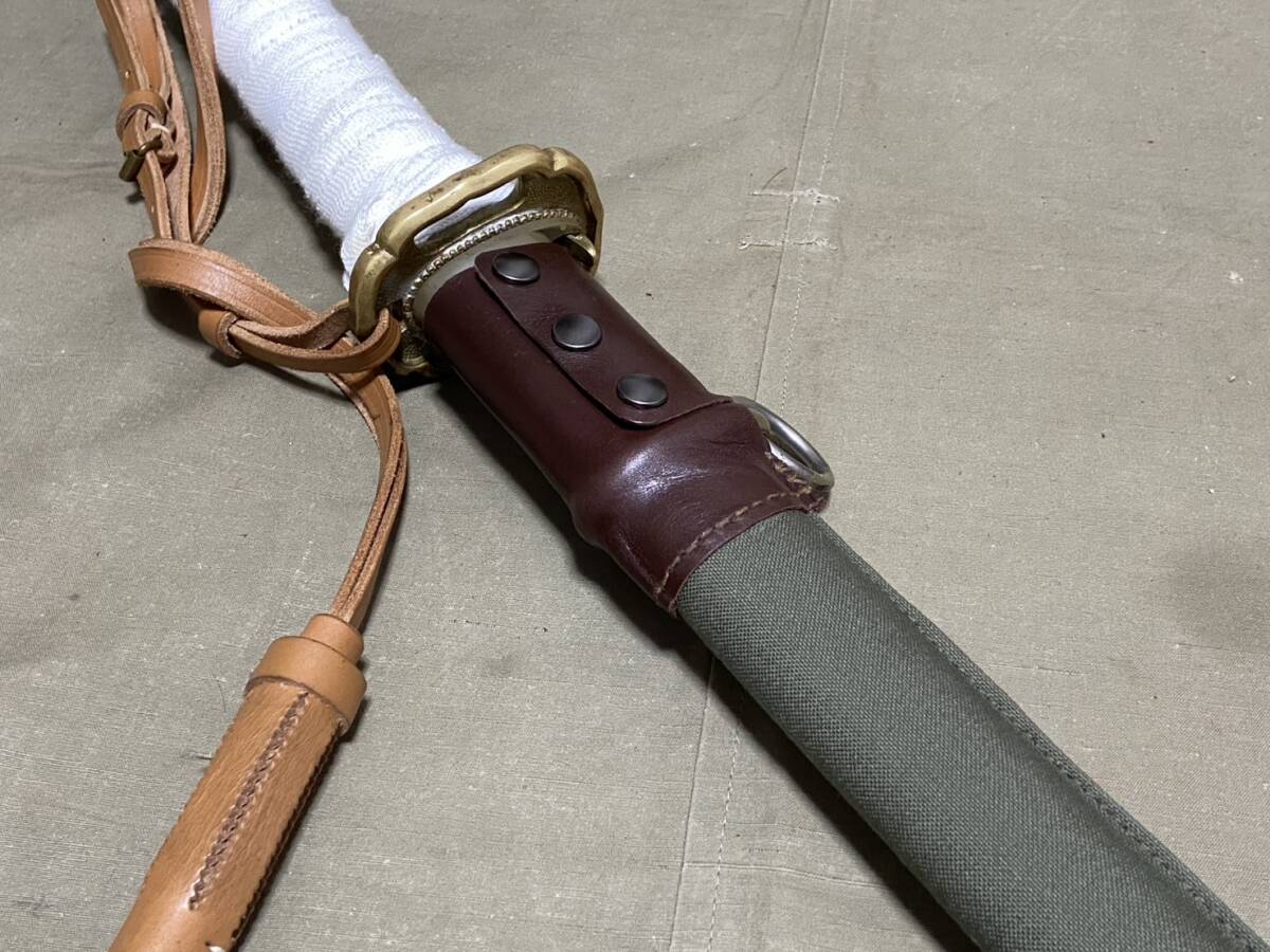 日本陸軍 [九五式軍刀用鞘覆/茶革] 曹長刀 鞘カバー 日本
