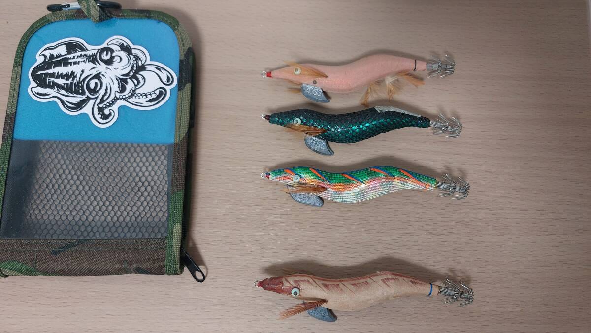 中古　餌木猿　 エギ猿　 林釣漁具制作所?。碧?hào)　メッシュグリーン　松SP　ディープ　スーパーシャロー　3.5號(hào)　ジャンク補(bǔ)修おまけ１本　