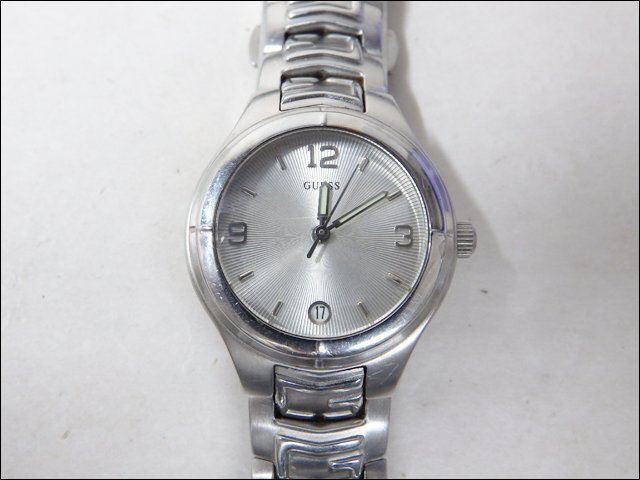  рабочий товар GUESS/ Guess * женские наручные часы /P209GL* Date кварц серебряный циферблат SS корпус только 