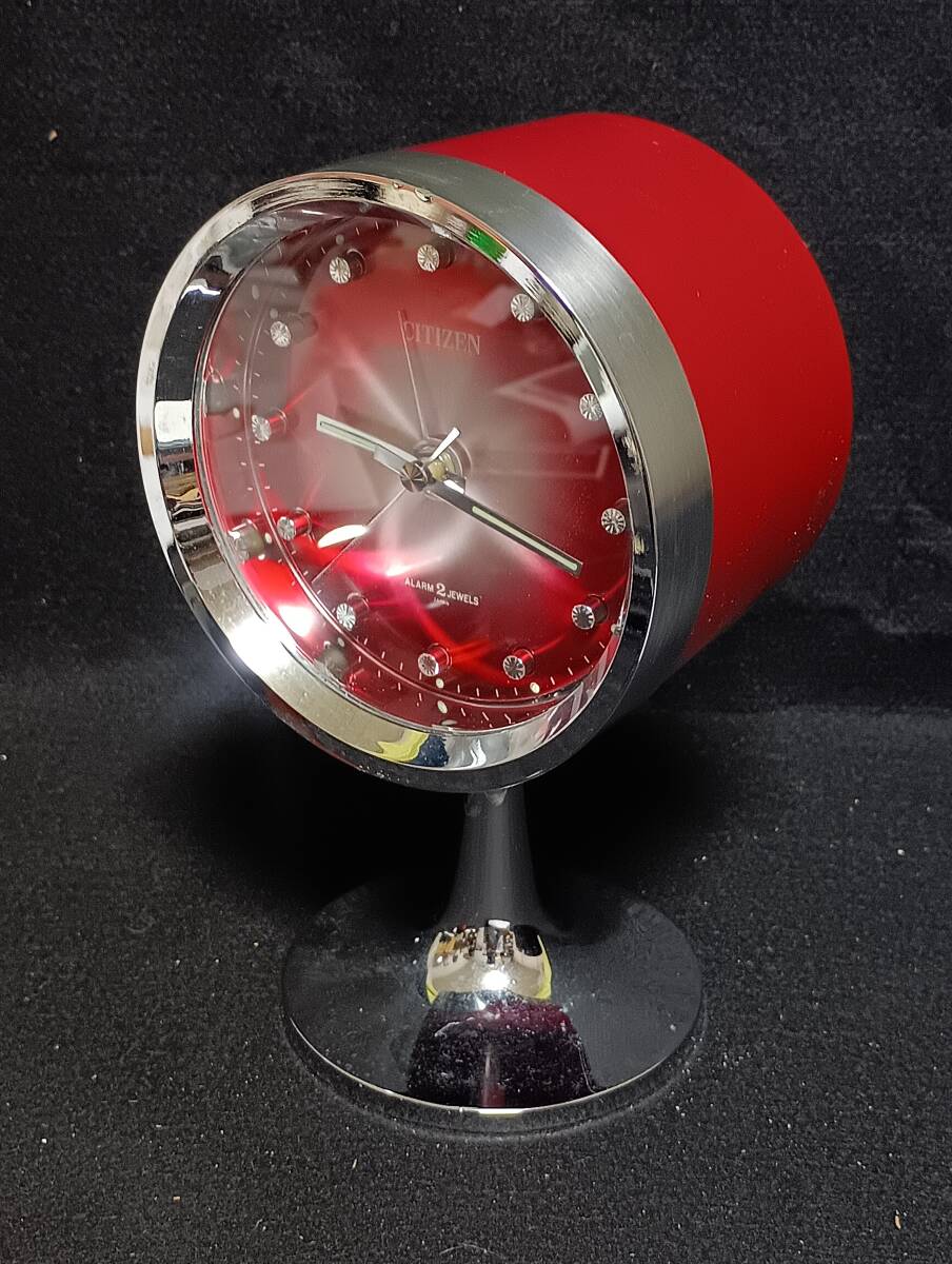 み1 昭和レトロ　CITIZEN 置時計　ゼンマイ式　直徑 11cm 高さ 18,5cm 奧行 7,7cm 動作品