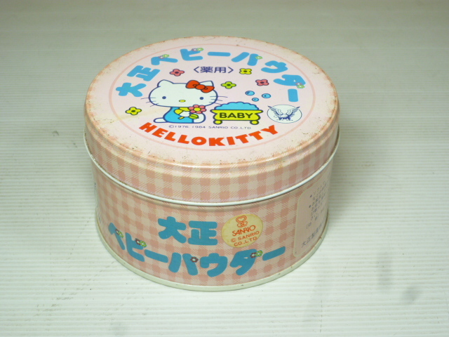 ハローキティ 大正 ベビーパウダー 空き缶 サンリオ 昭和レトロ 当時物_画像1