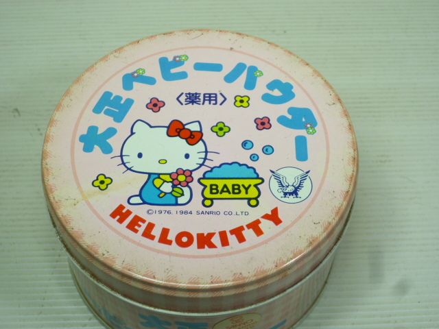 ハローキティ 大正 ベビーパウダー 空き缶 サンリオ 昭和レトロ 当時物_画像2