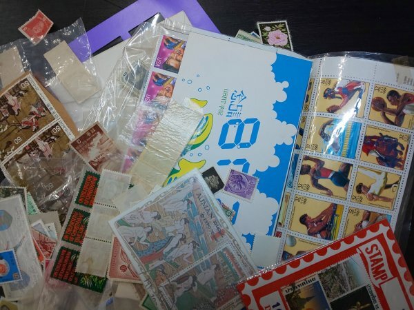 0601F69 日本切手　外国切手　北朝鮮　アジマン　タイ　ミュンヘンなど　使用済み混在　約６０４g　まとめ　＊詳細は写真参照_画像8