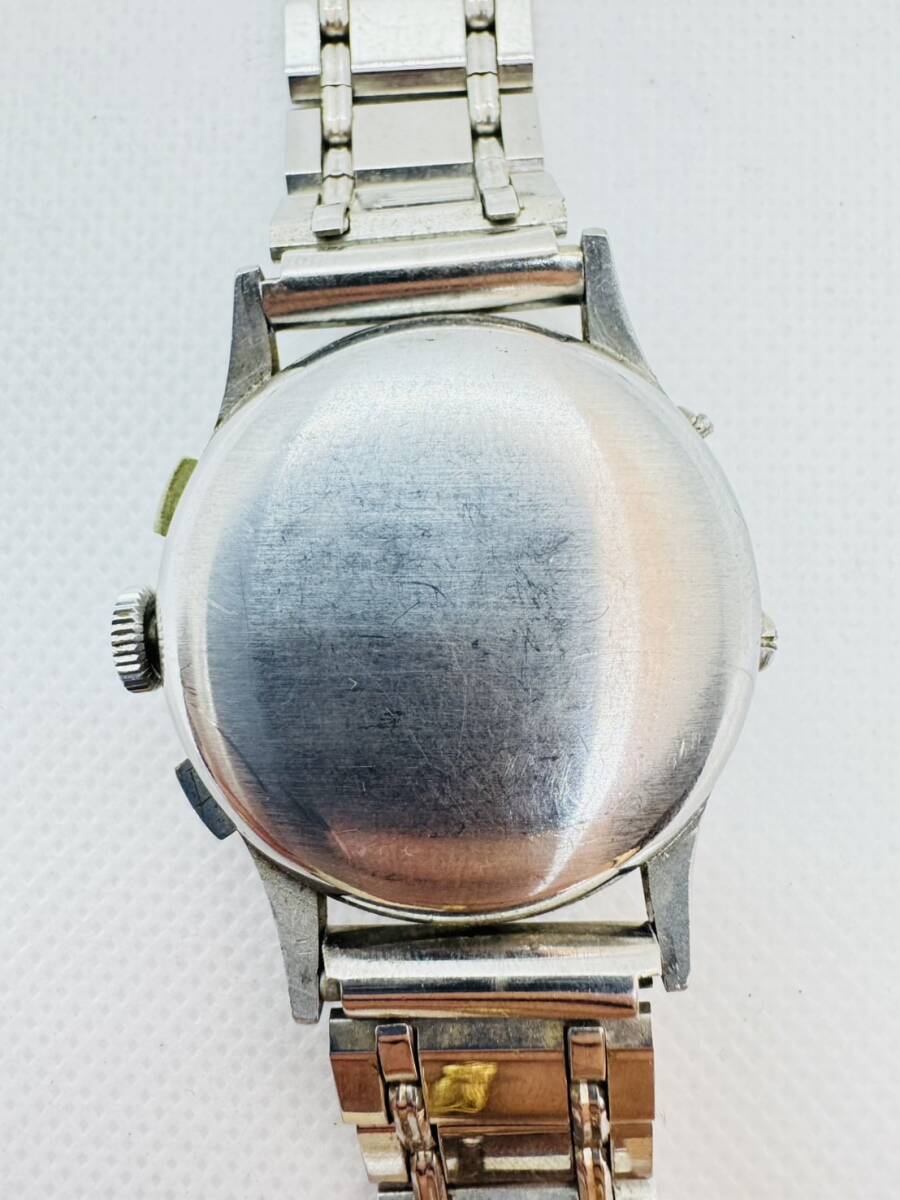 1円?☆稼働☆【W(wǎng)ITTNAUER】ウィットナー トリプルカレンダー クロノ 希少 復(fù)雑時計 アンティーク ヴィンテージ 激レア【TNK249】現(xiàn)狀品