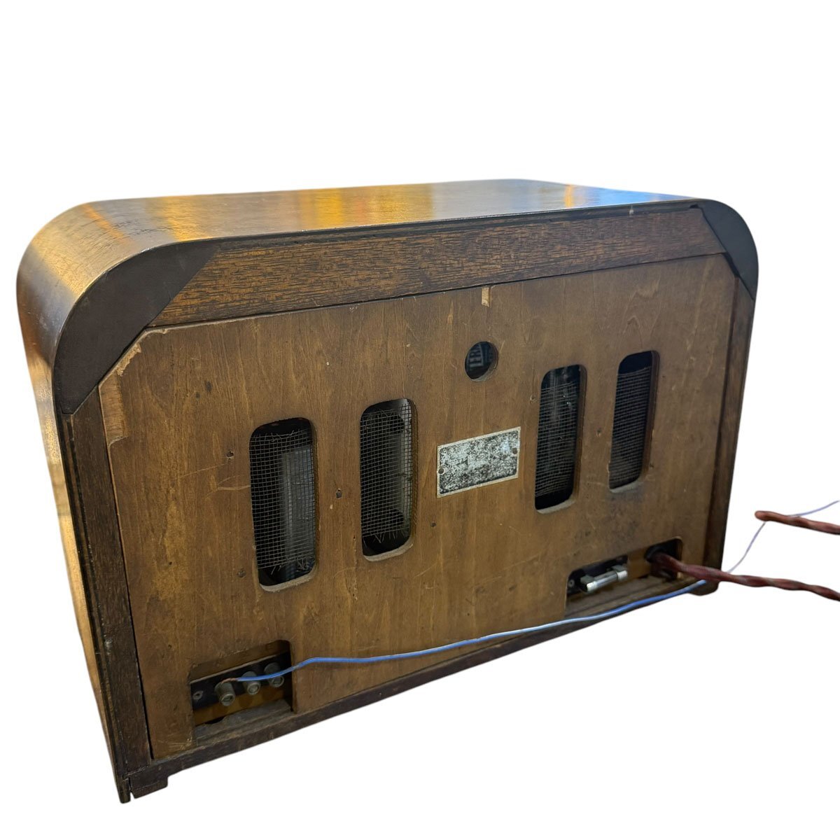 真空管ラジオ ナショナル 木製 美品 レトロ ジャンク品 アンティーク◇ナショナル◇真空管ラジオ 昭和レトロ 型番不明