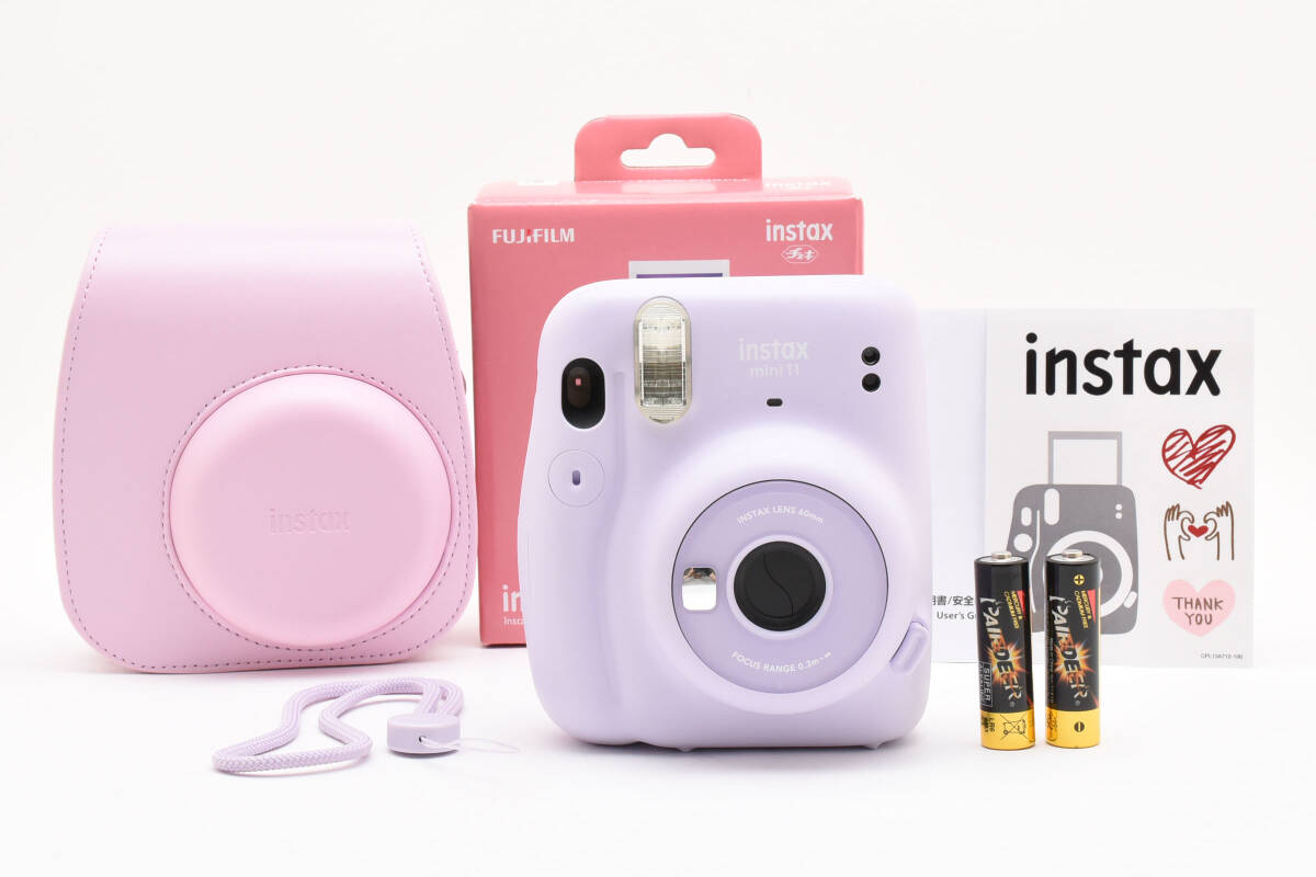  первоклассный прекрасный товар * FUJIFILM intax mini 11 фиолетовый Fuji плёнка Cheki 