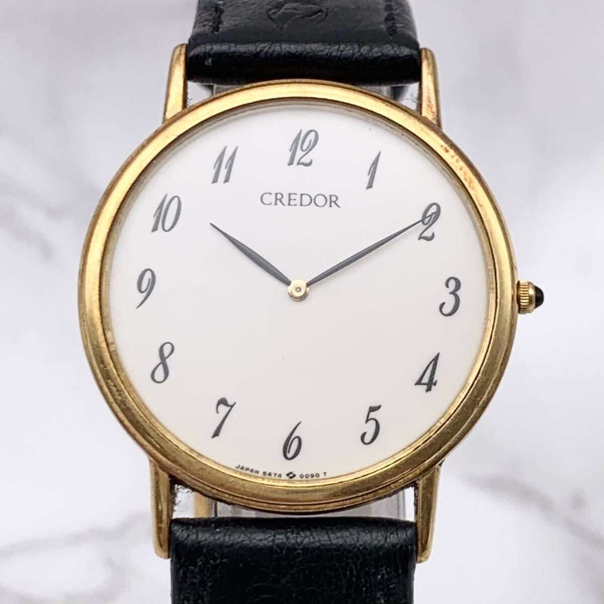 FN15523P【1000円スタート!!】 SEIKO CREDOR セイコー クレドール 5A74-0030 R0 QUARTZ クォーツ 腕時計 