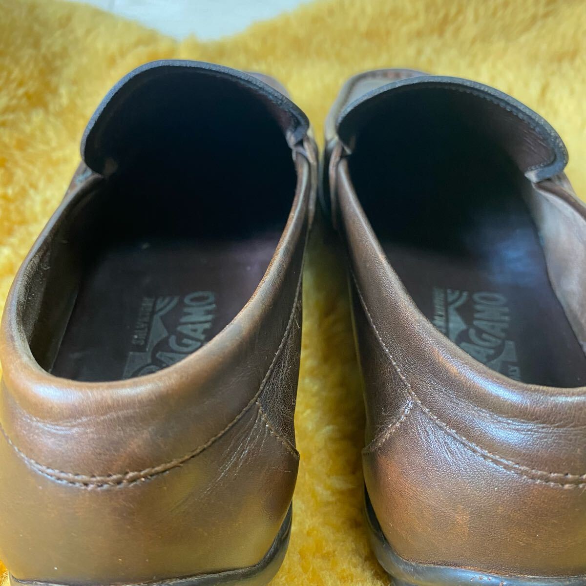 [Salvatore Ferragamo] Ferragamo bit Loafer gun chi-ni ремешок чай 6