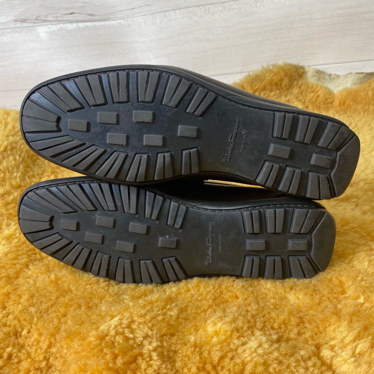 [Salvatore Ferragamo] Ferragamo bit Loafer gun chi-ni ремешок чай 6