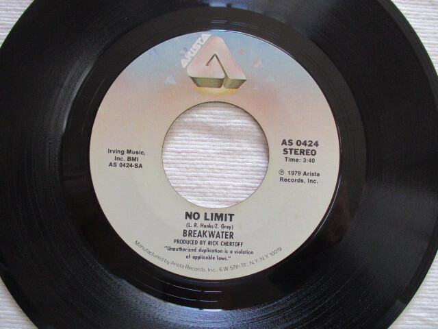 BREAKWATER 7！NO LIMIT, FEEL YOUR WAY, US 7インチ EP 45 