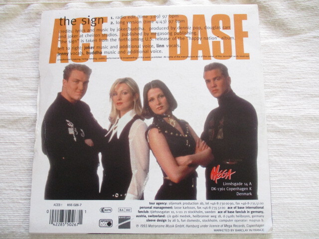 ACE OF BASE 7！THE SIGN, UK 7インチ EP 45, 美盤
