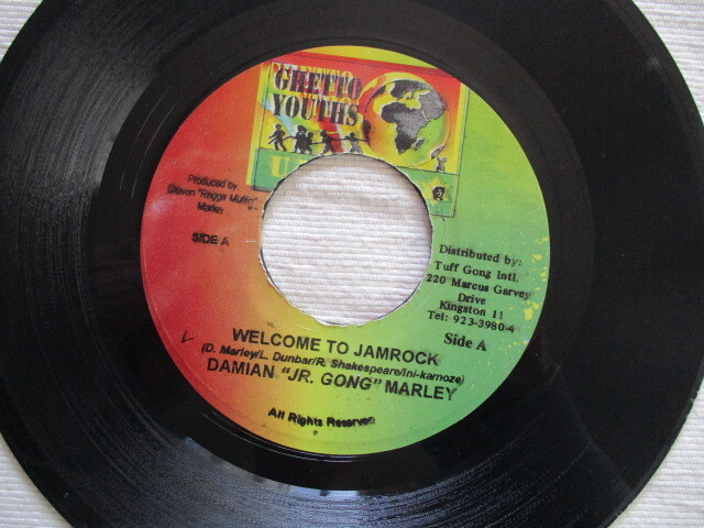 DAMIAN "JR GONG" MARLEY 7！WELCOME TO JAMROCK, HEY GIRL, JA 7インチ, 美盤