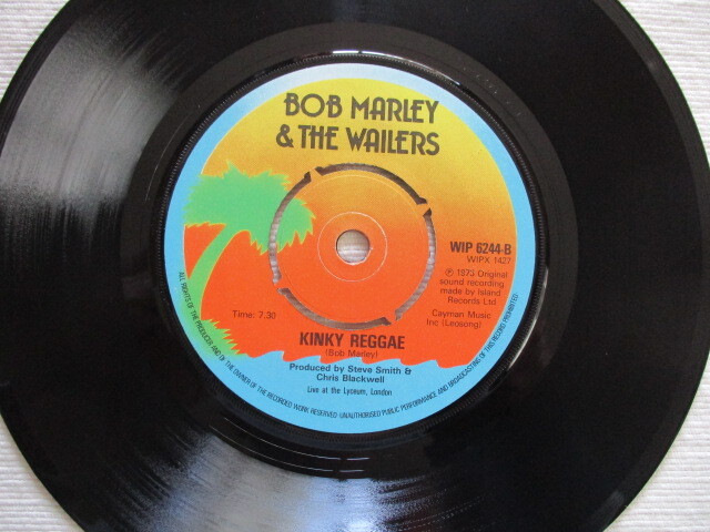 BOB MARLEY 7！NO WOMAN NO CRY～LIVE～, KINKY REGGAE, UK 7インチ, 美盤