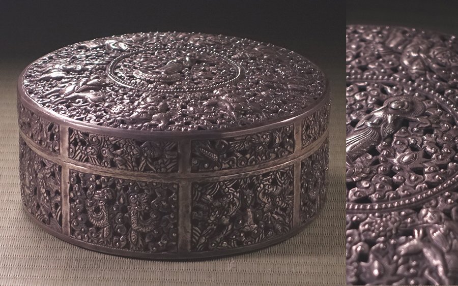 Yahoo!オークション - ∇花∇20世紀初頭頃タイ 銀製透彫観音菩薩