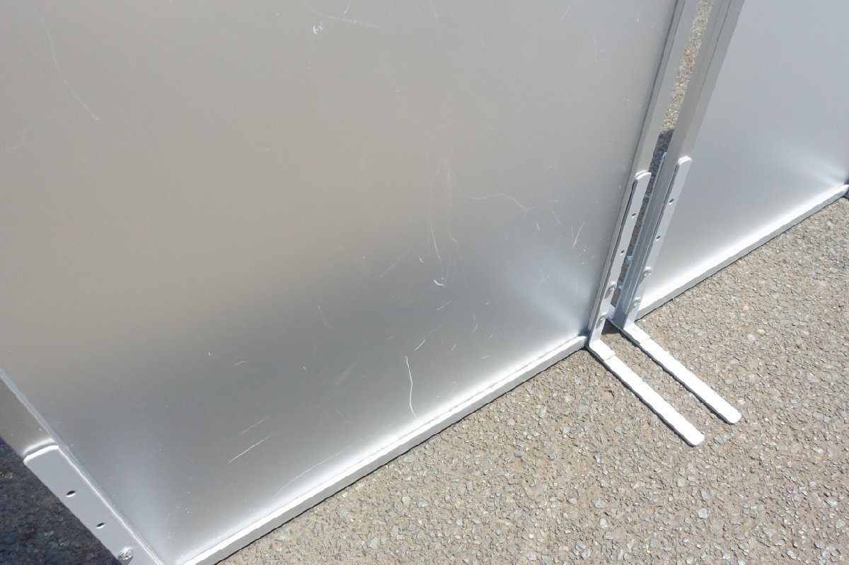 A　55*35*120.5cm　3臺(tái)セット　アルミ枠　パーテーションセット　半透明　スタッキング　仕切り板　間仕切り　業(yè)務(wù)用　店舗　オフィス