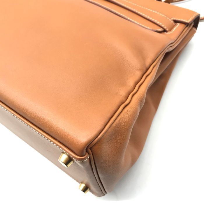 良品 HERMES エルメス ケリー32 スイフト ゴールド金具 2WAY ハンド ショルダー バッグ レザー 刻印有 レディース ブラウン dd8_画像4