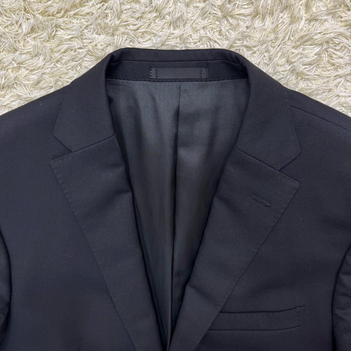 美品◎M?Lサイズ相當(dāng)◎バーバリーブラックレーベル BURBERRY BLACKLABEL メンズ スーツ セットアップ ブラック 黒 ノバチェック ビジネス 