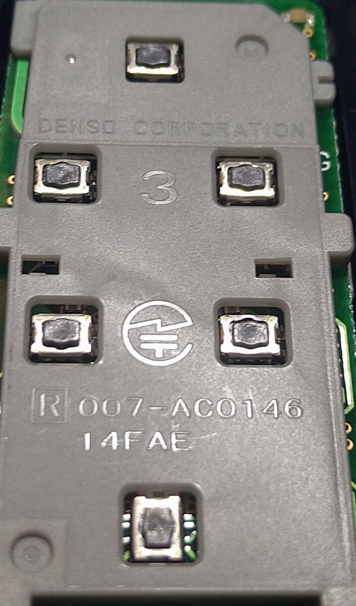 初期化済トヨタ純正スマートキー 6ボタン アルファード基盤番号231451-0120 007−AC0146 14FAE ノーカットキー付き新品電池サービス35
