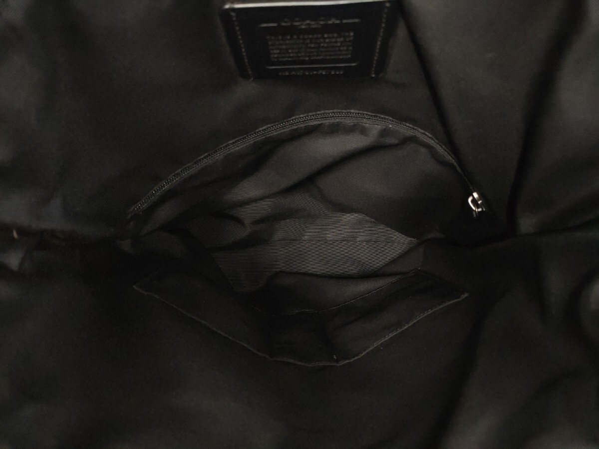 送料無料 超美品 COACH コーチ メンズ トートバッグ チャールズ フォールドオーバー トート パンチングレザー F57569 オフホワイト