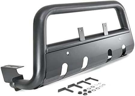 ハイゼット S500系 パイプ バンパー ガード マット ブラック スキッド付き U字型 ブッシュ バー グリル フロ