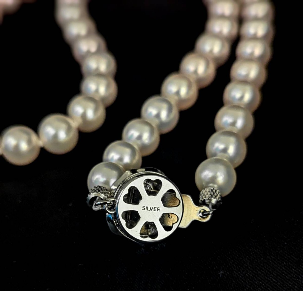 セット　MITSUKOSHI 高品質(zhì)　7.5mm - 8mm 天然　あこや　K14WG パール　ネックレス　イヤリング　真珠　本真珠　アクセサリー　三越