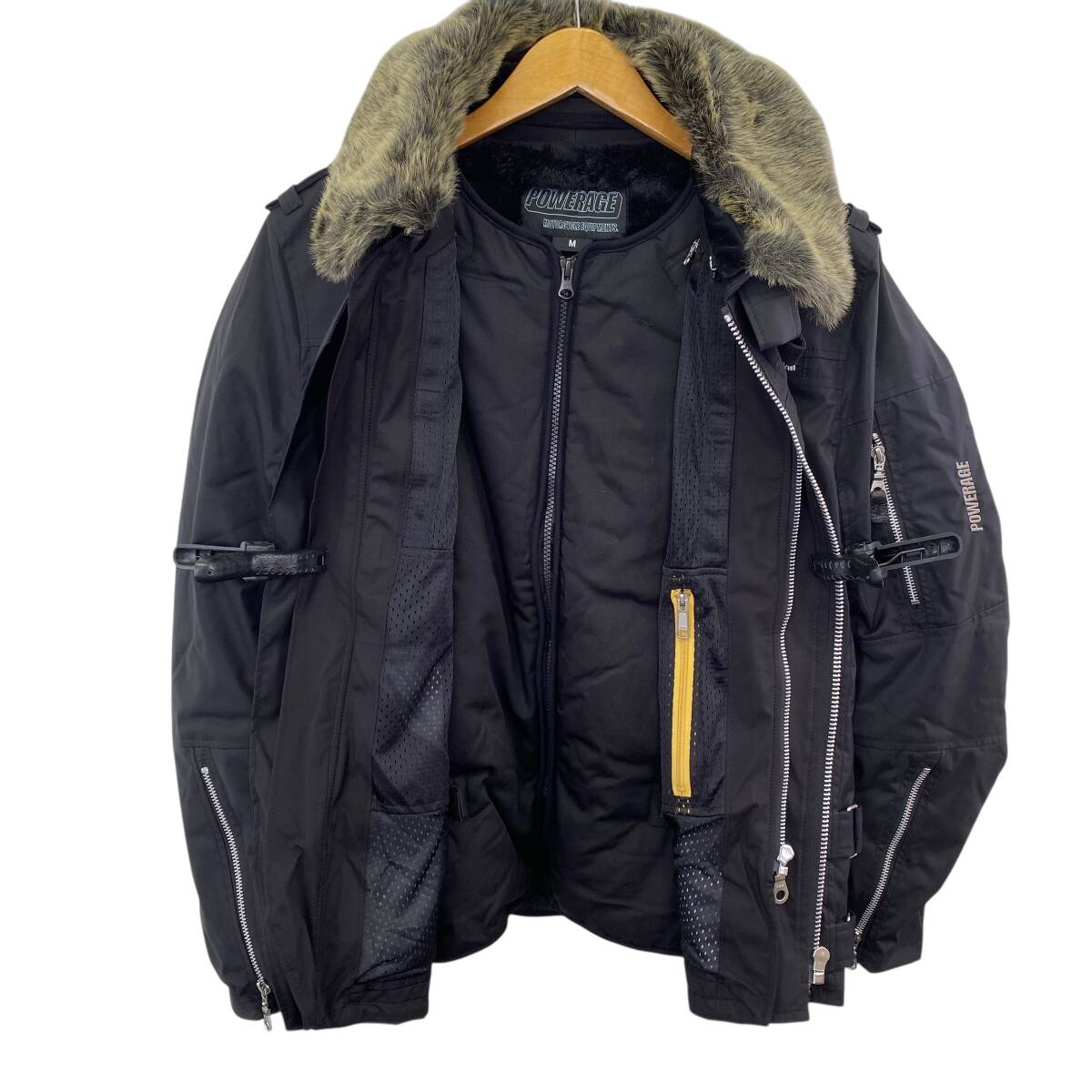 未使用 ブラック フード付きジャケット Mサイズ THUG CLUB サグクラブ ブラック ロゴ フライトジャケット