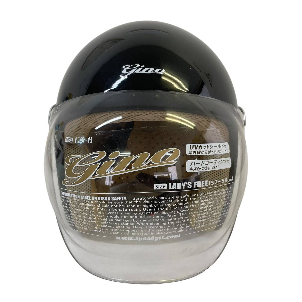 【即決】 TNK工業(yè) スピードピット GS-6 ジェットヘルメット 黒系 ブラック系 LADY'S FREE(57-58cm) 18640-100