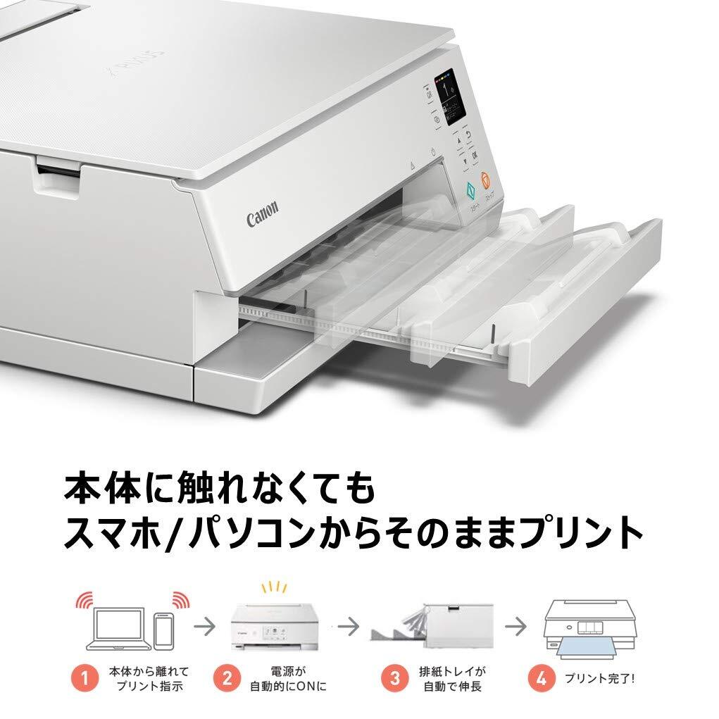 Canon キヤノン プリンター A4インクジェット復(fù)合機(jī) PIXUS TS7330 ホワイト テレワーク向け 5色?獨(dú)立型?対応