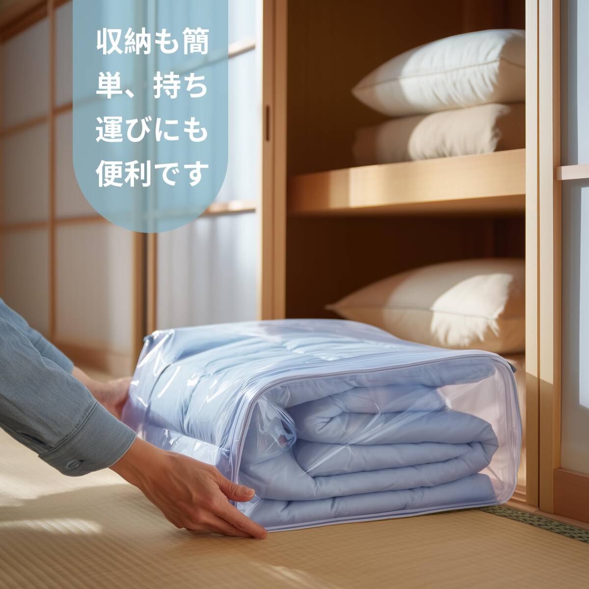 シングル 夏ふとん オールシーズン 軽量 ひんやり 洗濯機(jī)対応 速干 冷感＆タオル地 水色 薄手 冷感 140cmx190cm 夏