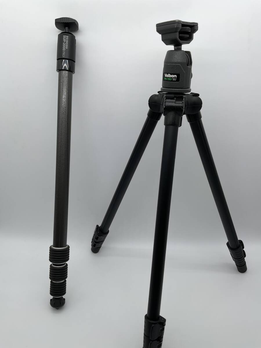 １円スタート カメラ 三腳 一腳 云臺(tái) おまとめ Velbon PH0163 Sherpa 435 / HAKUBA SUP-2000 PRO 【11068】100