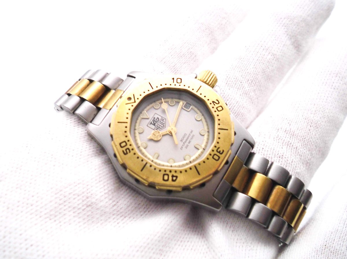 □TAG HEUER タグホイヤー プロフェッショナル3000 934.208 レディース 腕時計【動作品】□/F