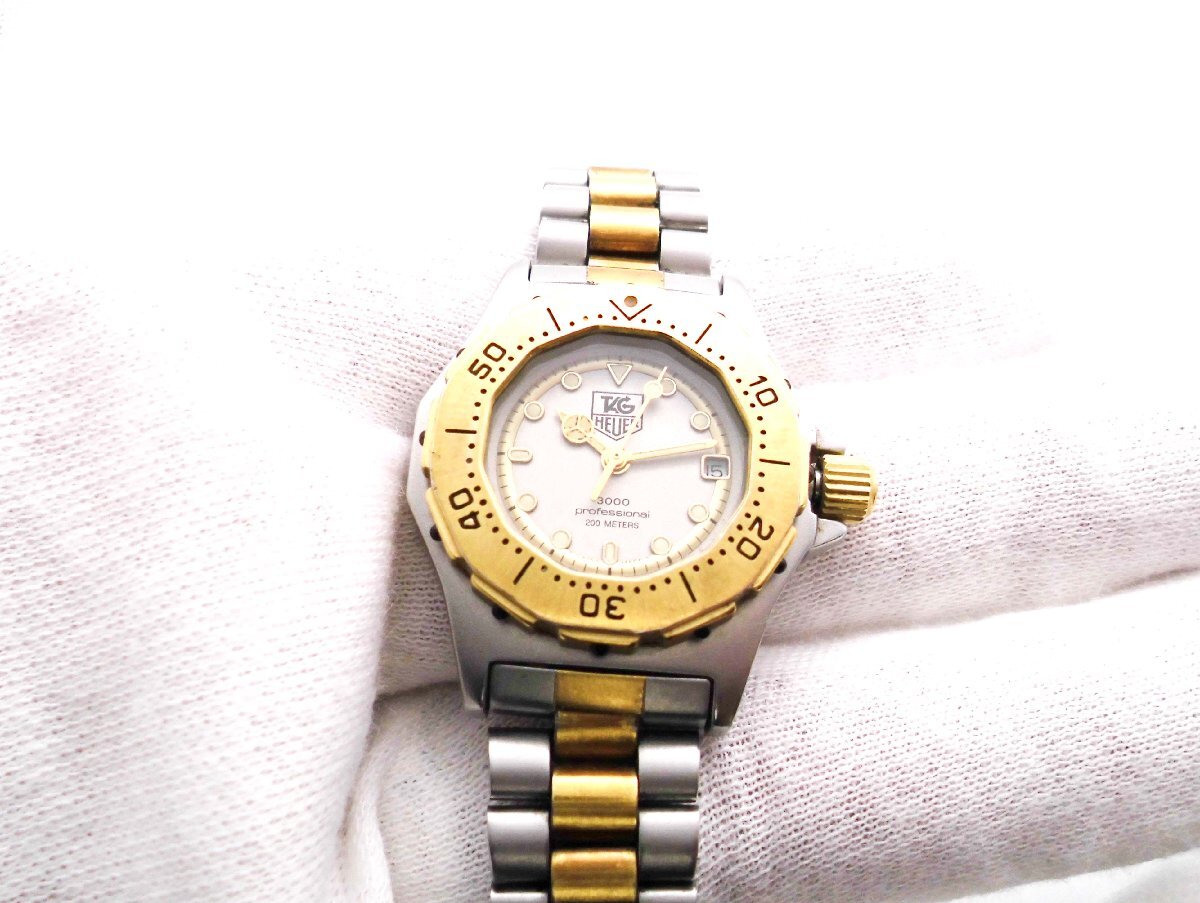 □TAG HEUER タグホイヤー プロフェッショナル3000 934.208 レディース 腕時計【動作品】□/F
