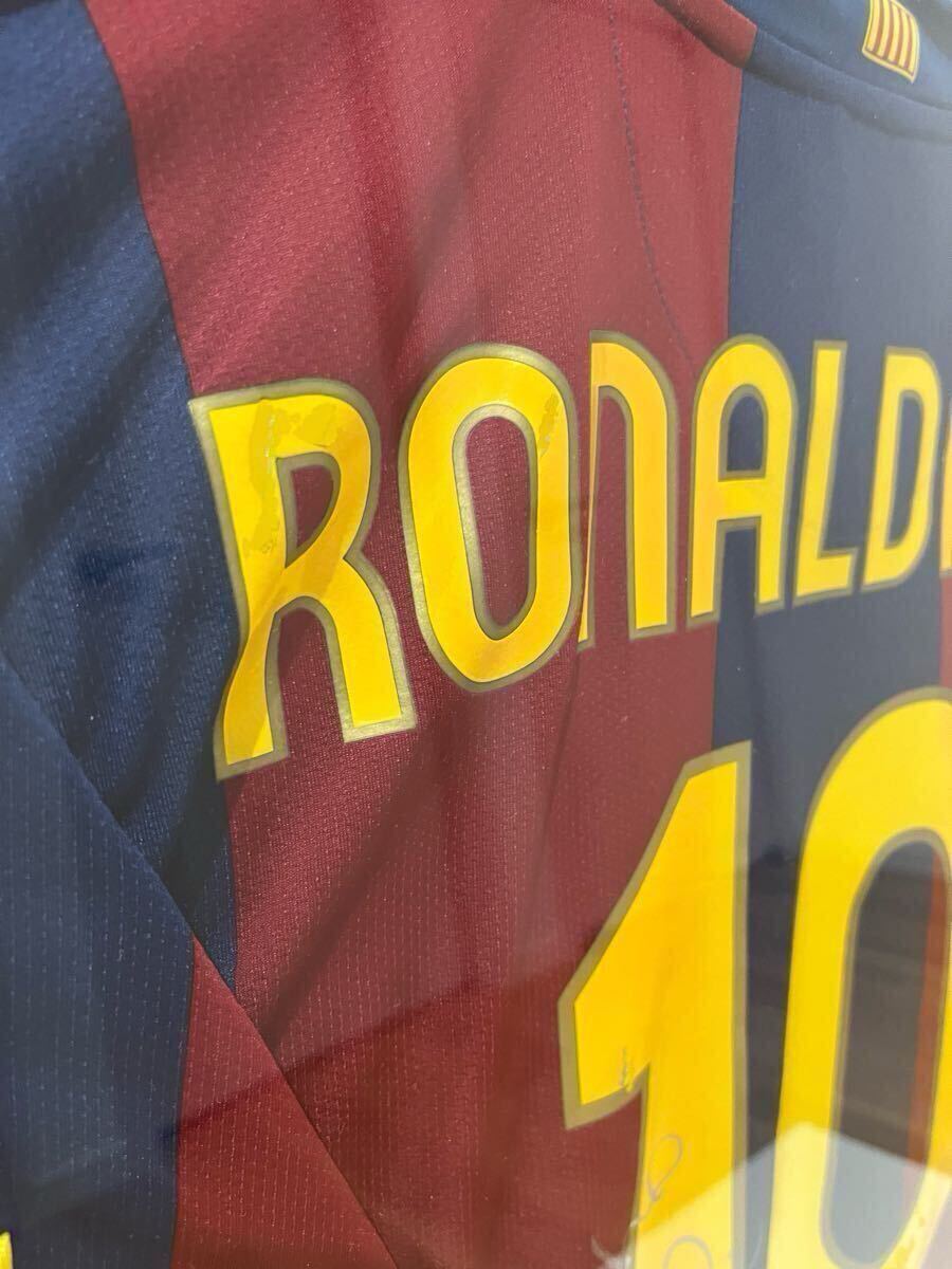 FCバルセロナ ロナウジーニョ 選手 支給品 ユニフォーム 直筆