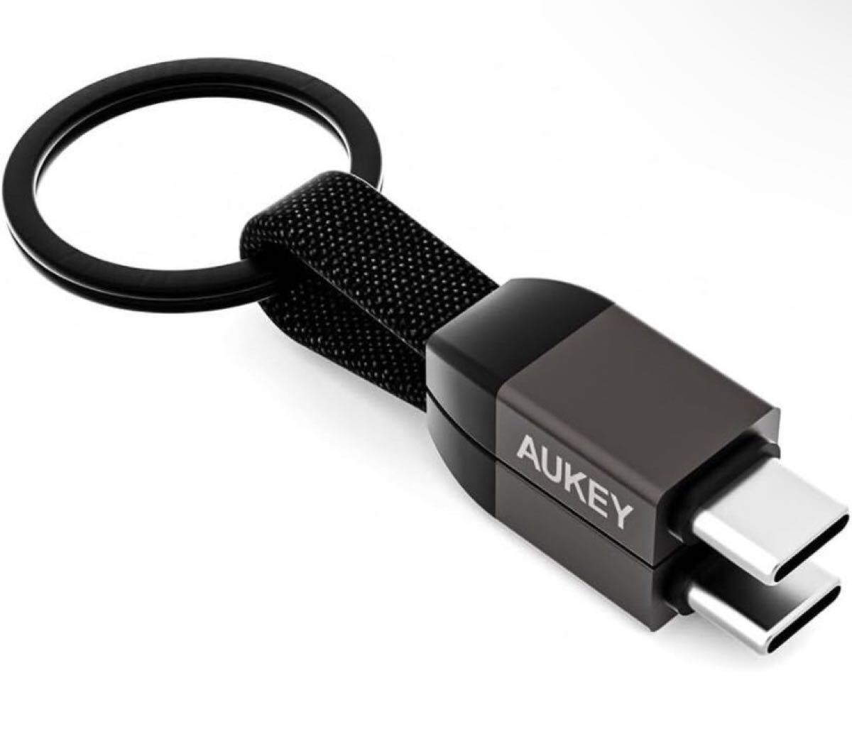 AUKEY USB Type-C to C ремешок type кабель 10cm CUSB-C черный внезапный скорость зарядка брелок для ключа type кольцо для ключей данные пересылка 480Mbps