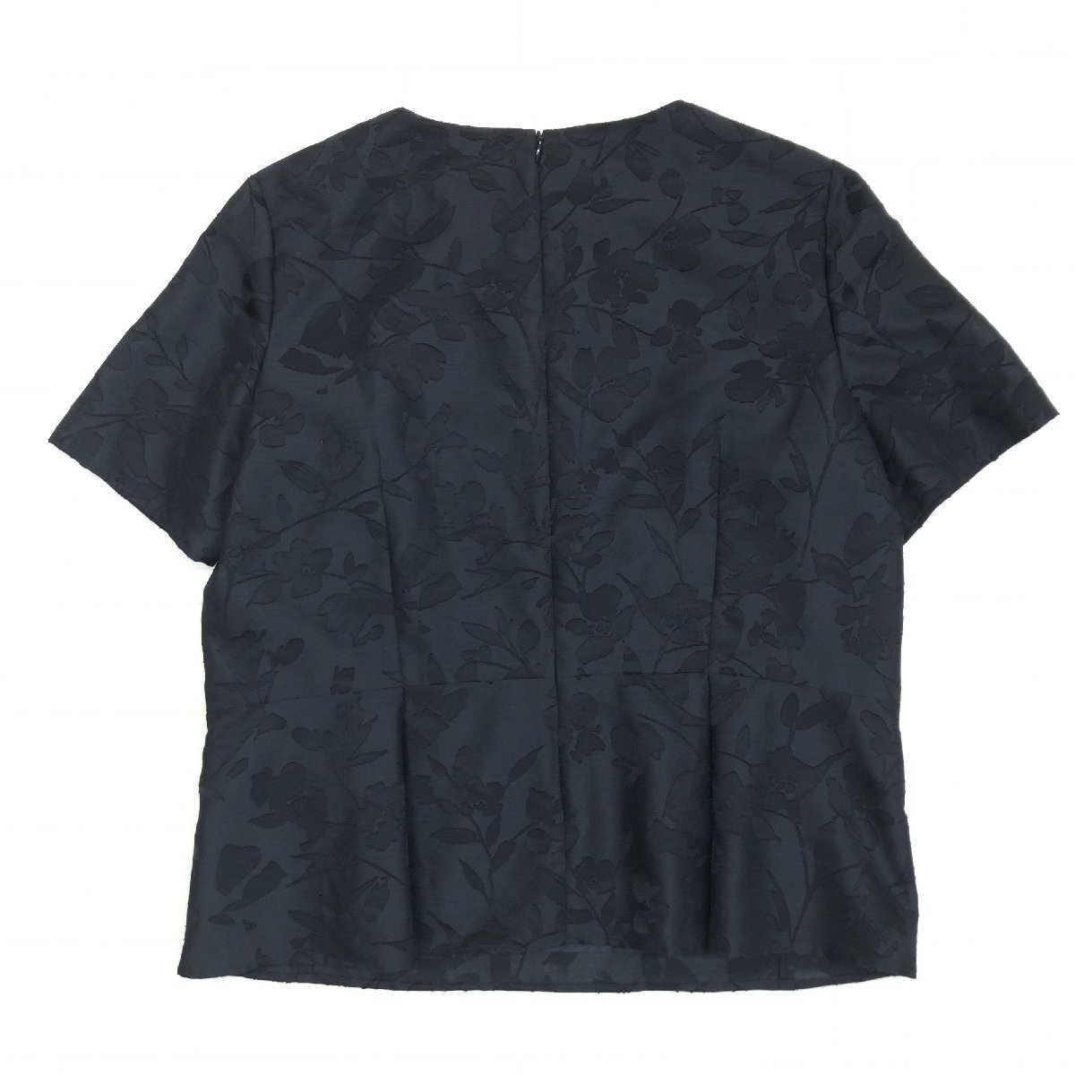  прекрасный товар Area Free jiyuu Kubota nikaru Layered tuck cut and sewn 38(M) чёрный черный рубашка блуза общий рисунок цветочный принт женский женщина 