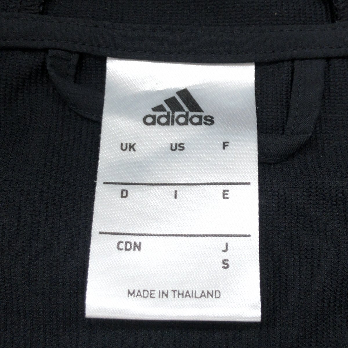 美品 adidas アディダス バイカラー ウーブン ジップアップ パーカー S フーデット ジャージ ジャケット 羽織り トレーニング スポーツ_画像3