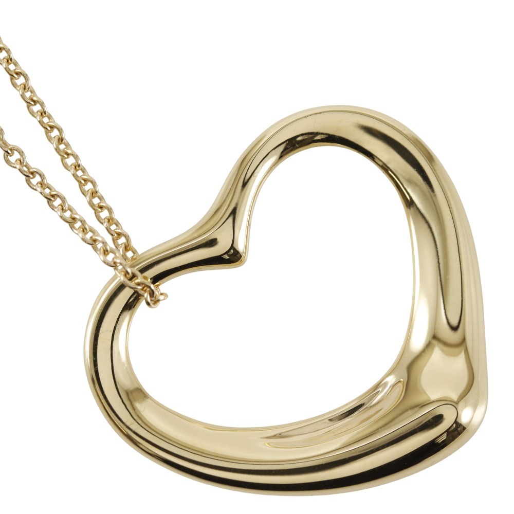 TIFFANY&Co. ティファニー オープンハート エルサ?ペレッティ ネックレス K18YG 約6.0g レディース【I130425078】中古