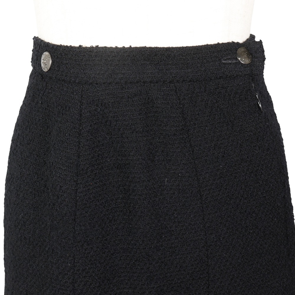 CHANEL シャネル プリーツスカート P09451V05945 97A スカート ウール×ナイロン 黒 レディース【I131725169】中古