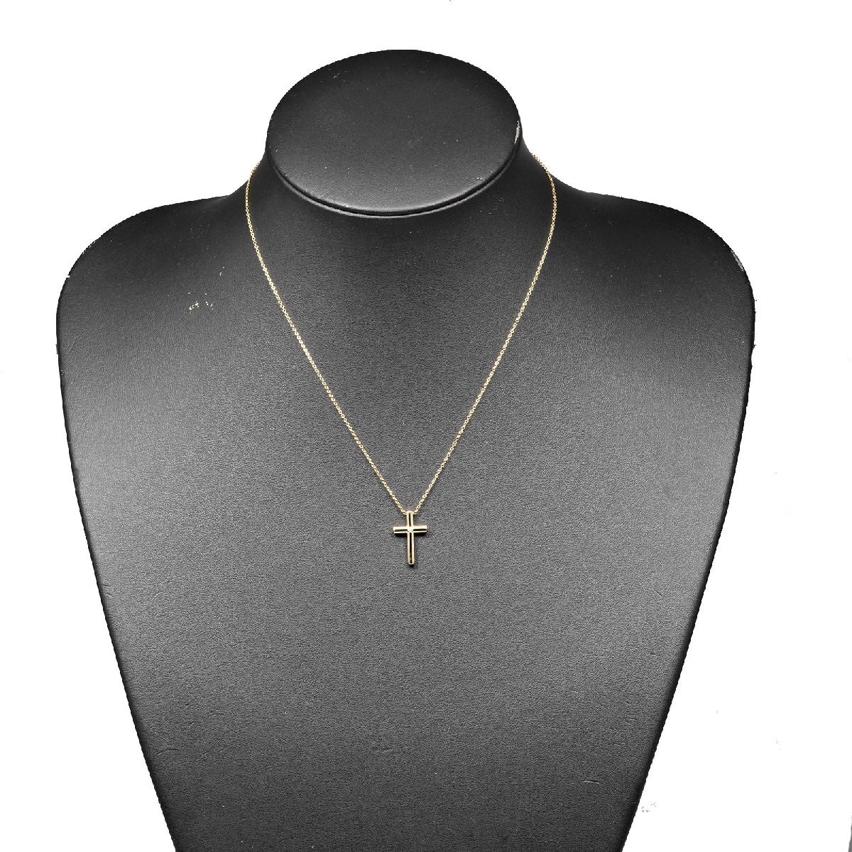 ティファニー TIFFANY&Co. クロス ネックレス K18YG イエローゴールド ダイヤモンド 約3.4g【I132525071】中古_画像2