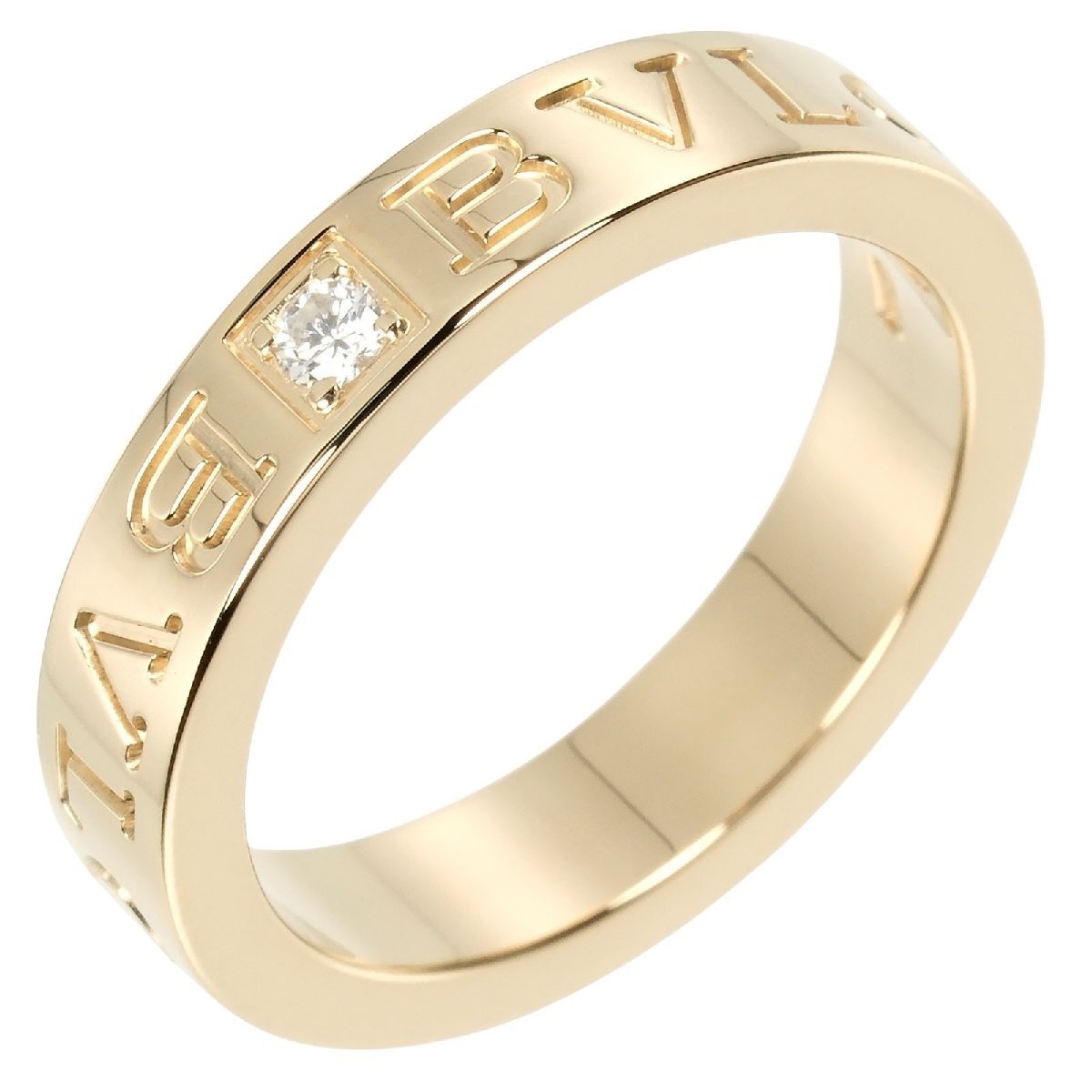 ブルガリ BVLGARI ビーゼロワン エッセンシャル 10號 リング 指輪 K18YG イエローゴールド ダイヤモンド 約6.68g【I132525023】中古