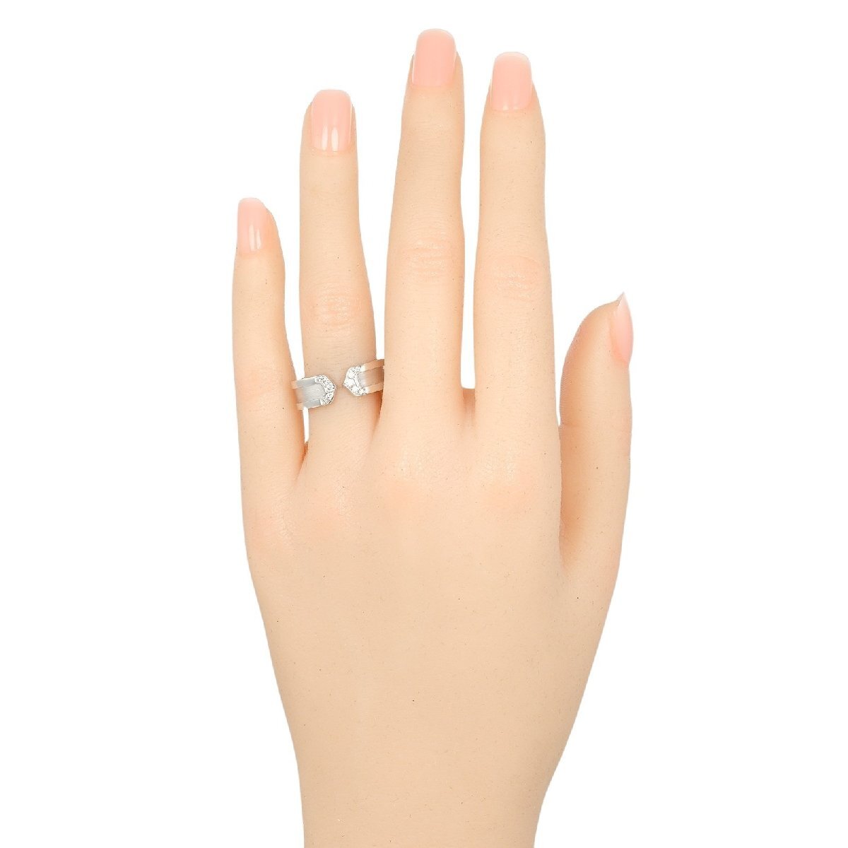 カルティエ CARTIER 2C 16號(hào) リング 指輪 K18WG ホワイトゴールド ダイヤモンド 約8.5g【I140525010】中古