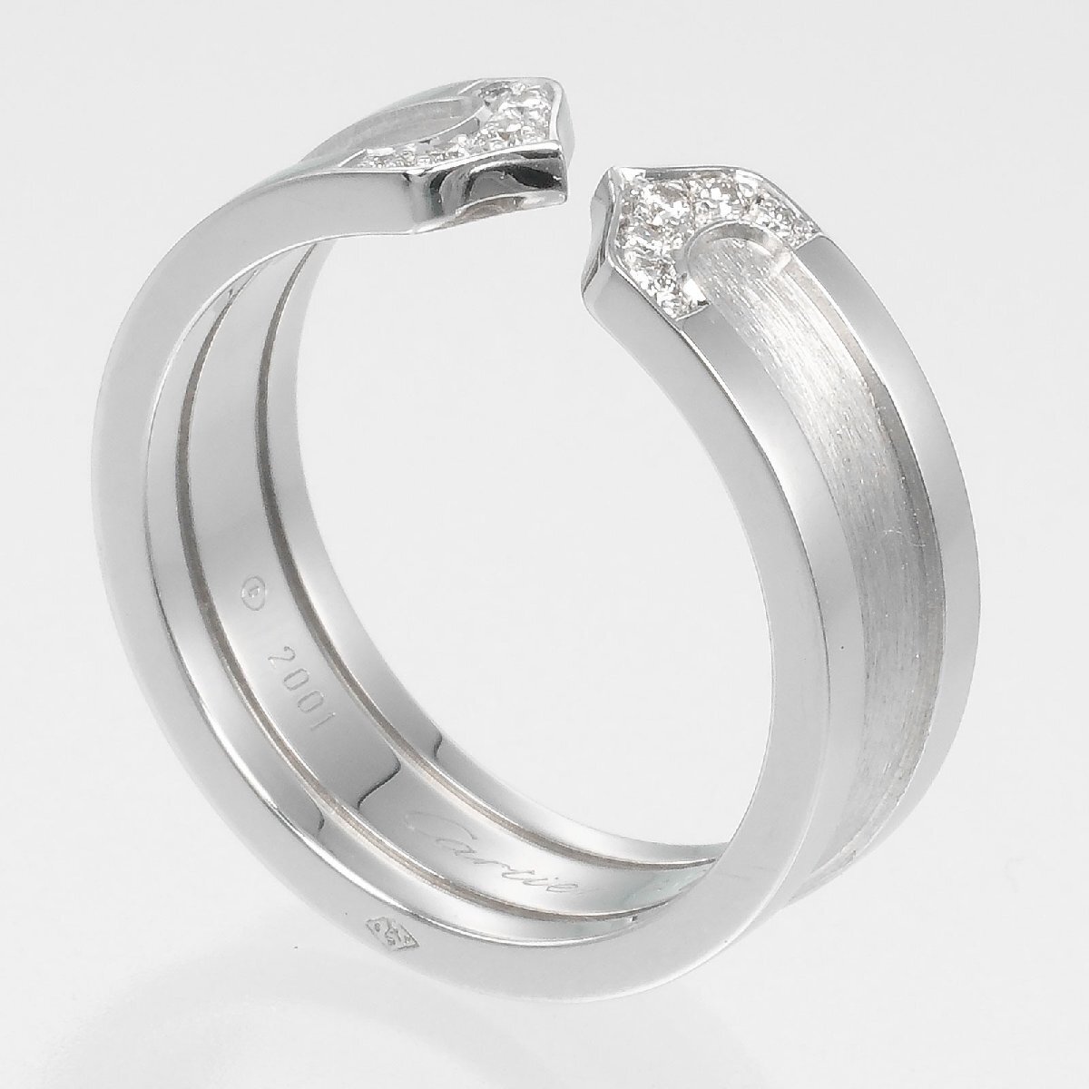 カルティエ CARTIER 2C 16號(hào) リング 指輪 K18WG ホワイトゴールド ダイヤモンド 約8.5g【I140525010】中古
